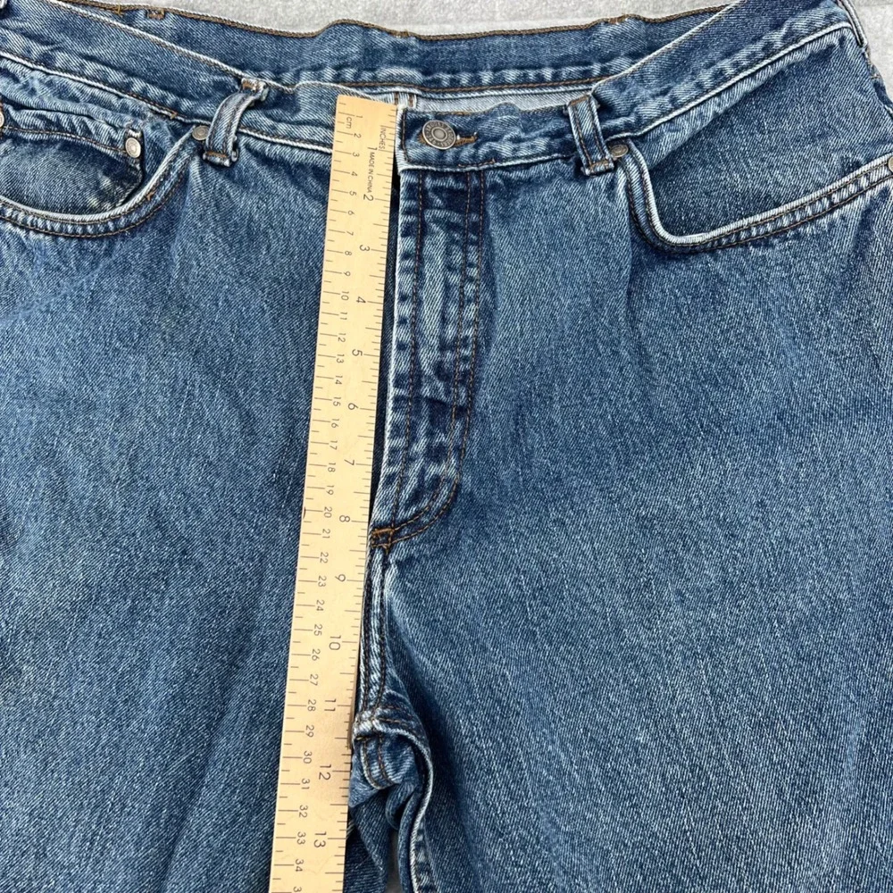 Brooks Brothers 346 Mens Straight Leg Jeans Blue Medium Wash 38x30 100% Cotton